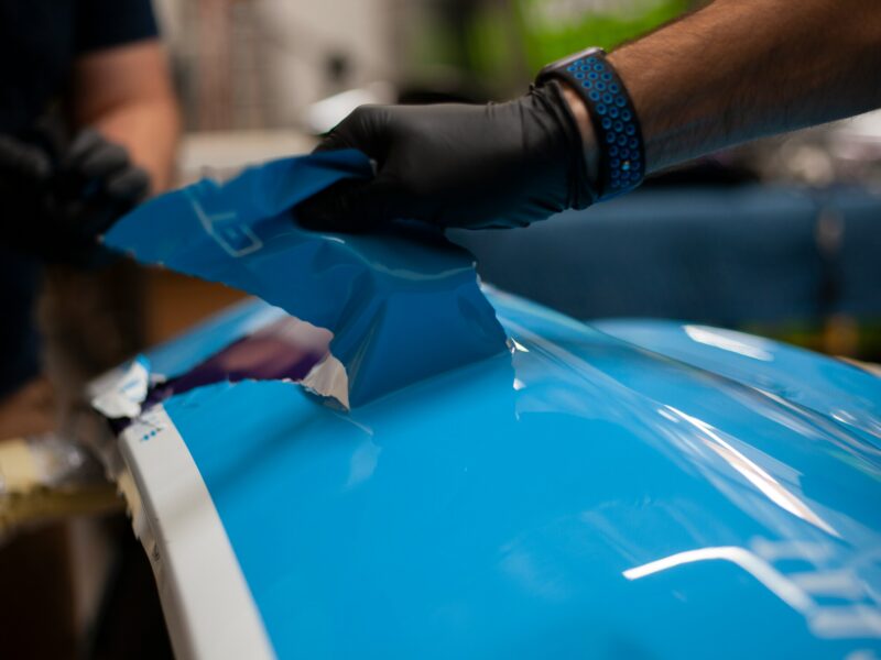 Paint protection coating applied on vehicle surface