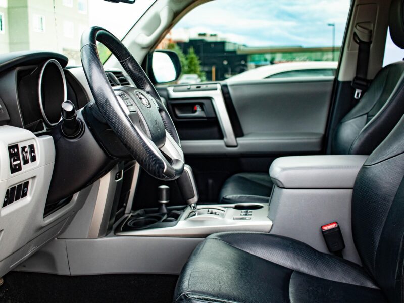 Clean car interior after professional detailing and deep cleaning service
