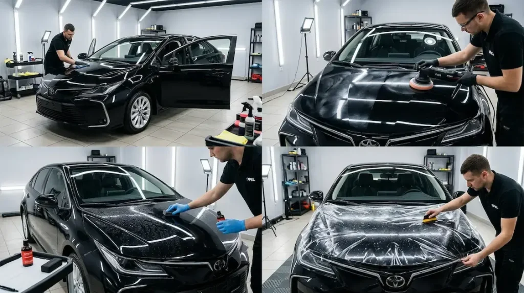 Comparison of Car Detailing vs Car Polishing vs Ceramic Coating vs Paint Protection Film (PPF) in Pakistan